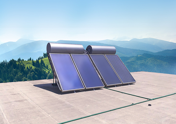 سخان مياه شمسي منزلي ذو لوحة مسطحة